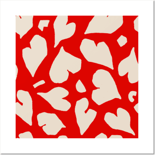 Beige Matisse Hearts Posters and Art